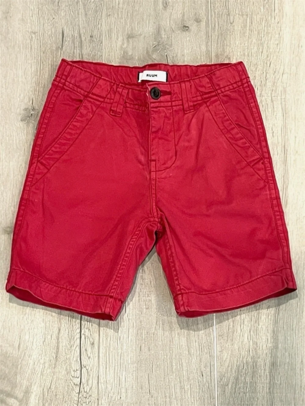 Ruum Kids Boys Red Shorts Size 5Y 100% Cotton